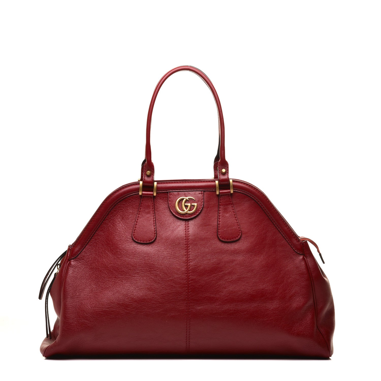 Gucci Calfskin Large Re(Belle) Top Handle Bag Red 1 of 9