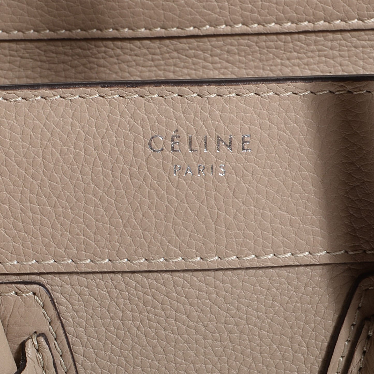 Drummed Calfskin Micro Luggage Dune