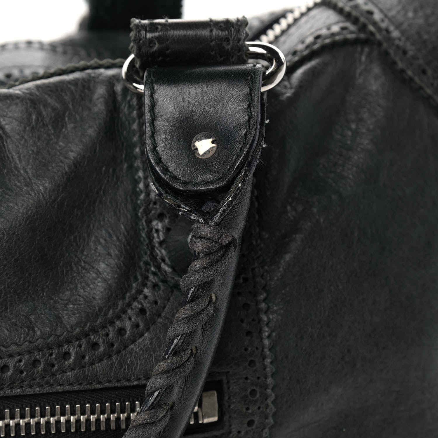 Balenciaga Agneau Giant Brogues Hardware Weekender Black 15 of 16
