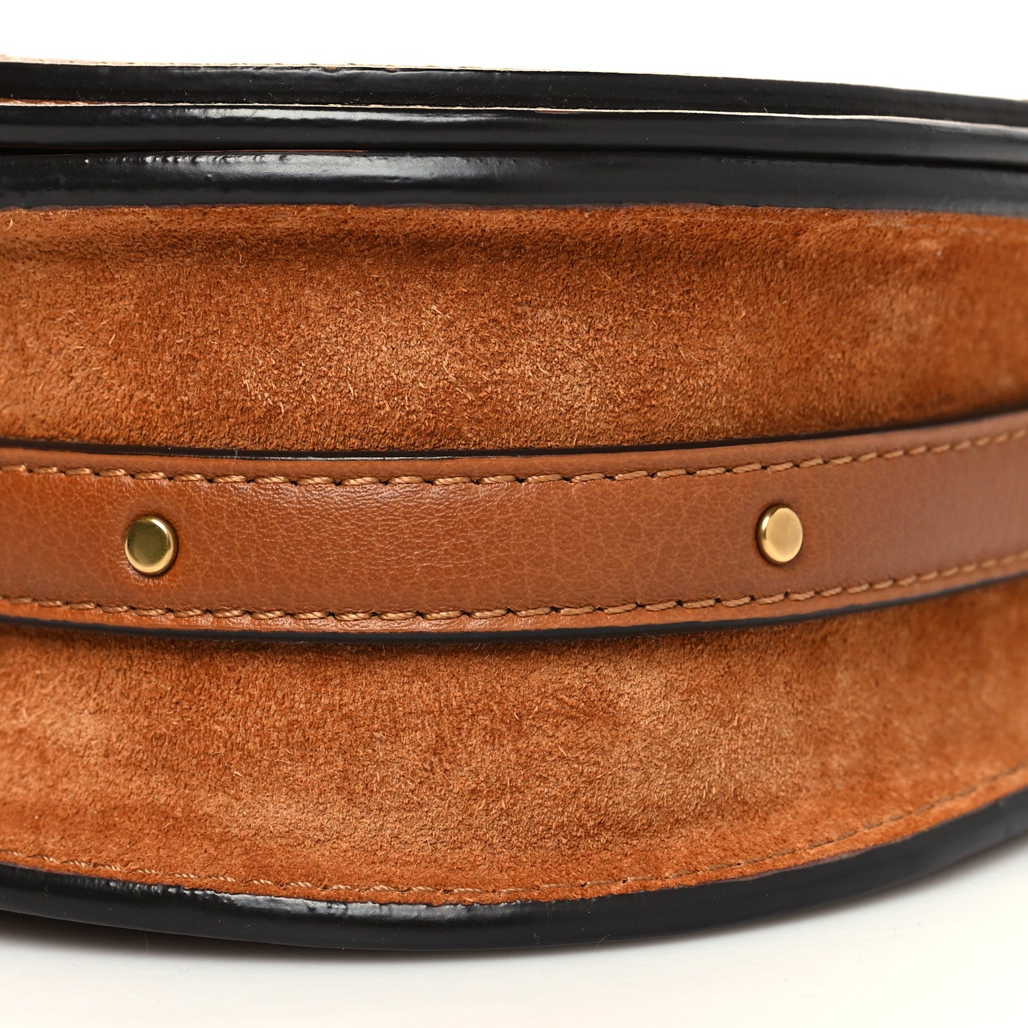 Chloe Calfskin Suede Small Nile Bracelet Bag Caramel 10 of 11