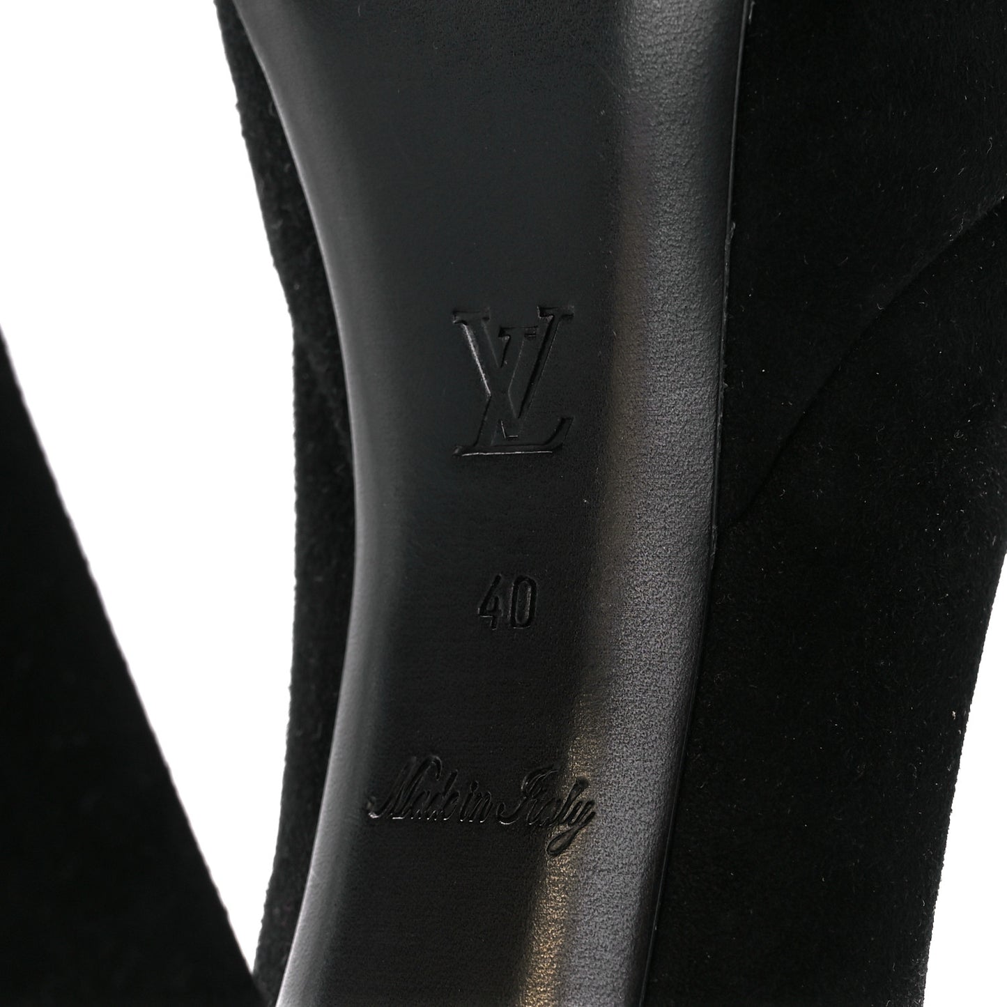 Suede Peep Toe Pumps 40 Black