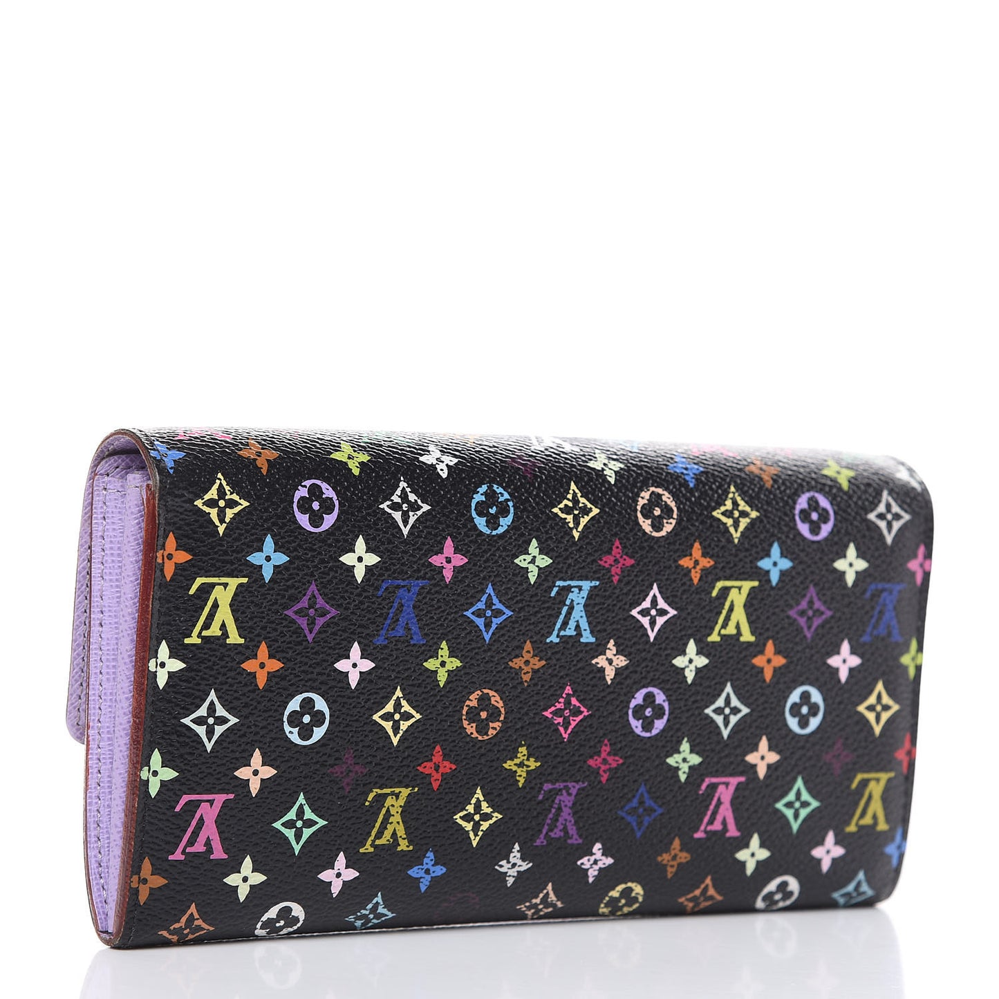 Monogram Multicolor Sarah Wallet Black Violet