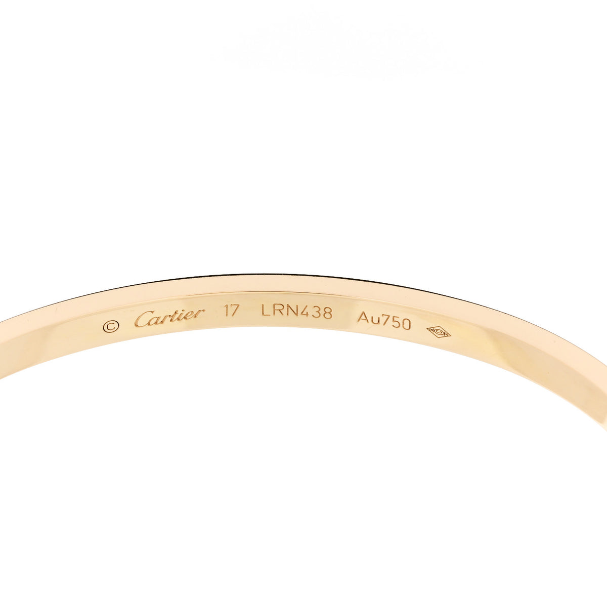 18K Yellow Gold Small LOVE Bracelet 17