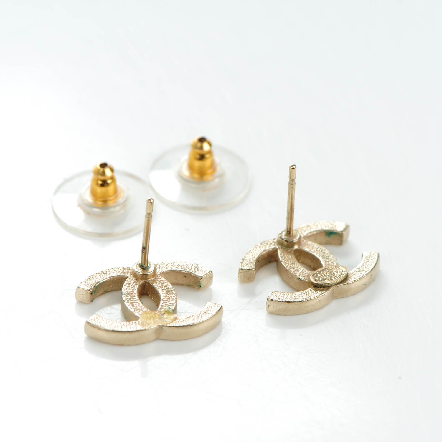 Chanel Crystal CC Earrings Gold 3 of 5