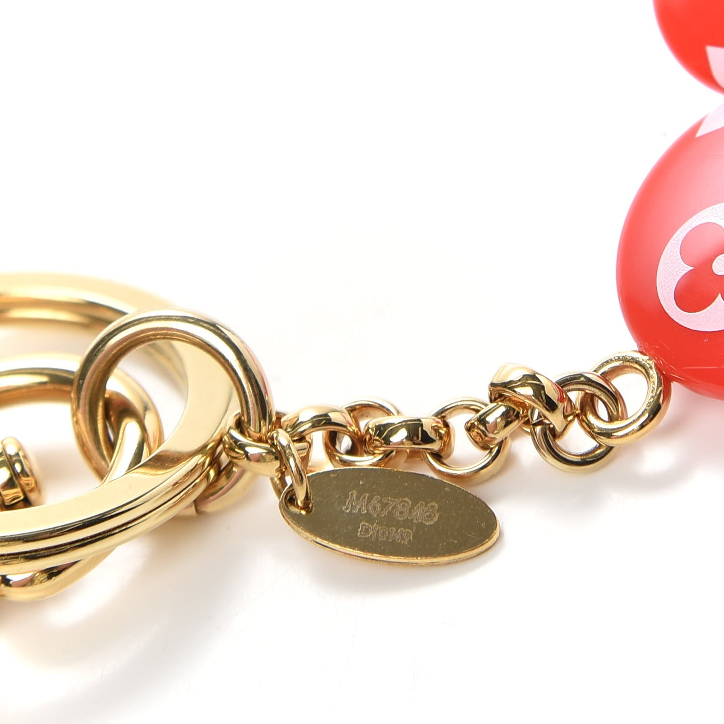 Giant Monogram Vivienne Bag Charm Key Holder Rouge