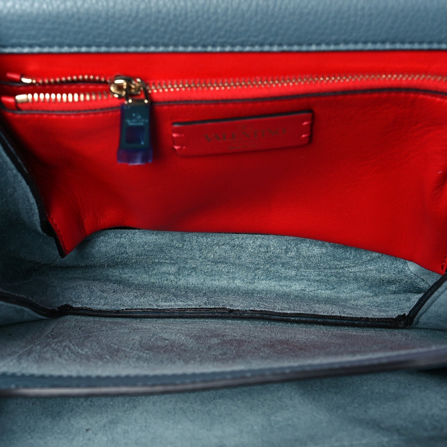 Grainy Calfskin Rockstud Flap Crossbody Bag Amadeus