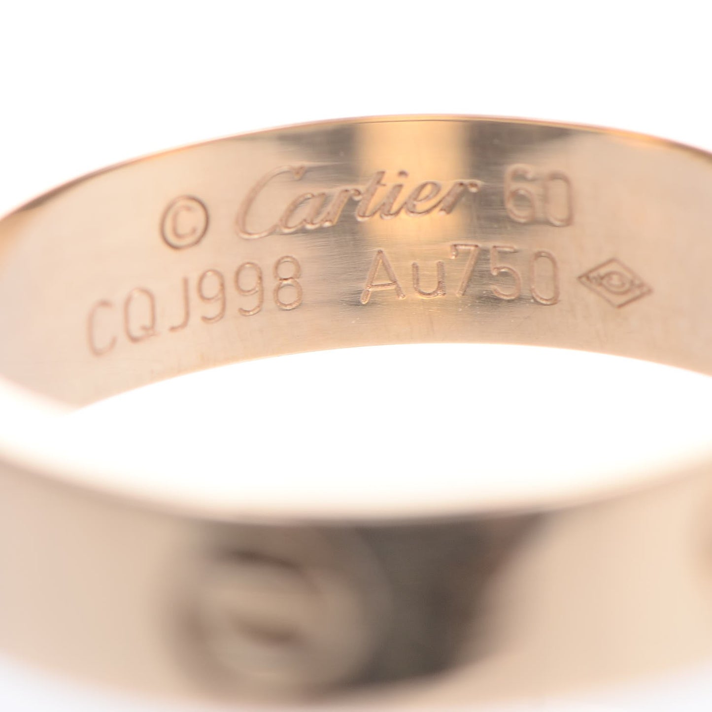 18K Yellow Gold 5.5mm LOVE Ring 60 9