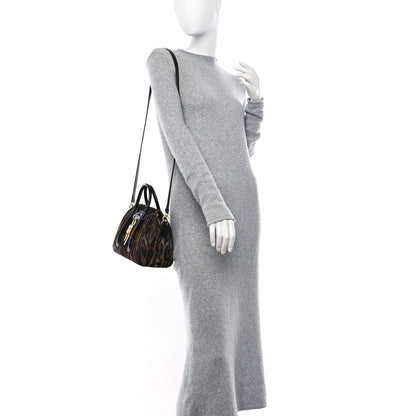 Givenchy Calf Hair Box Calfskin Leopard Print Mini Lock Antigona Shoulder Bag Black Brown 2 of 11