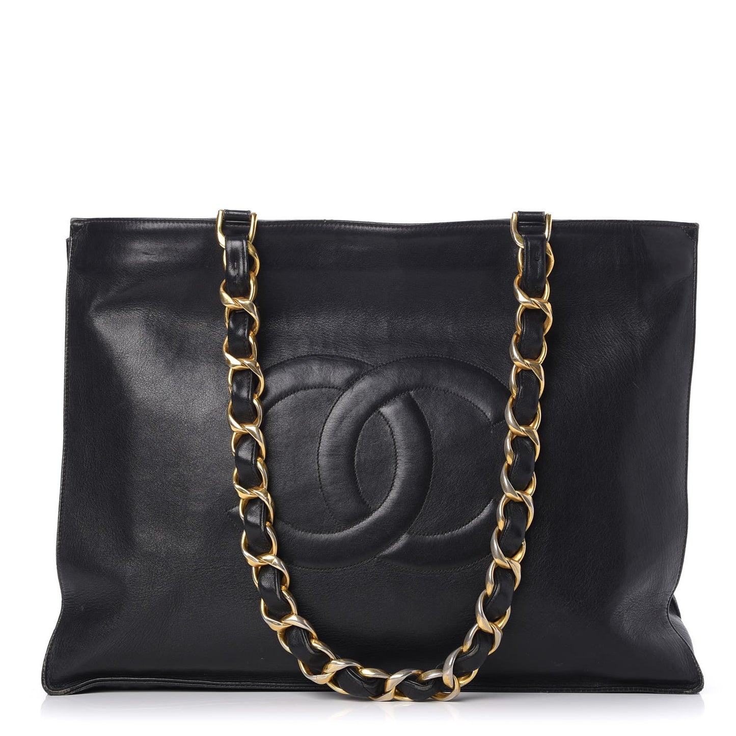 Lambskin Jumbo CC Shoulder Bag Black