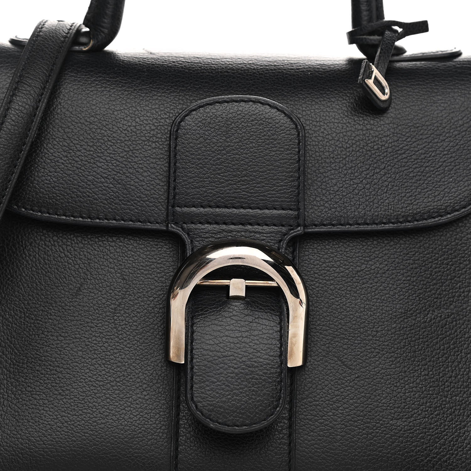 Delvaux Grained Calfskin PM Brillant Satchel Black 8 of 12