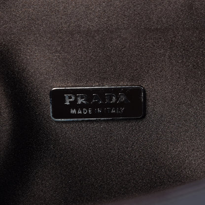 Prada Calfskin Crocodile Embossed Clutch Moro 6 of 8