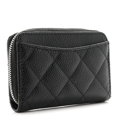 Chanel Caviar Quilted Zip Coin Purse Black 3 of 8