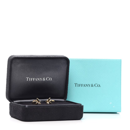 Tiffany 18K Yellow Gold Diamond Paloma Picasso Olive Leaf Earrings 5 of 5