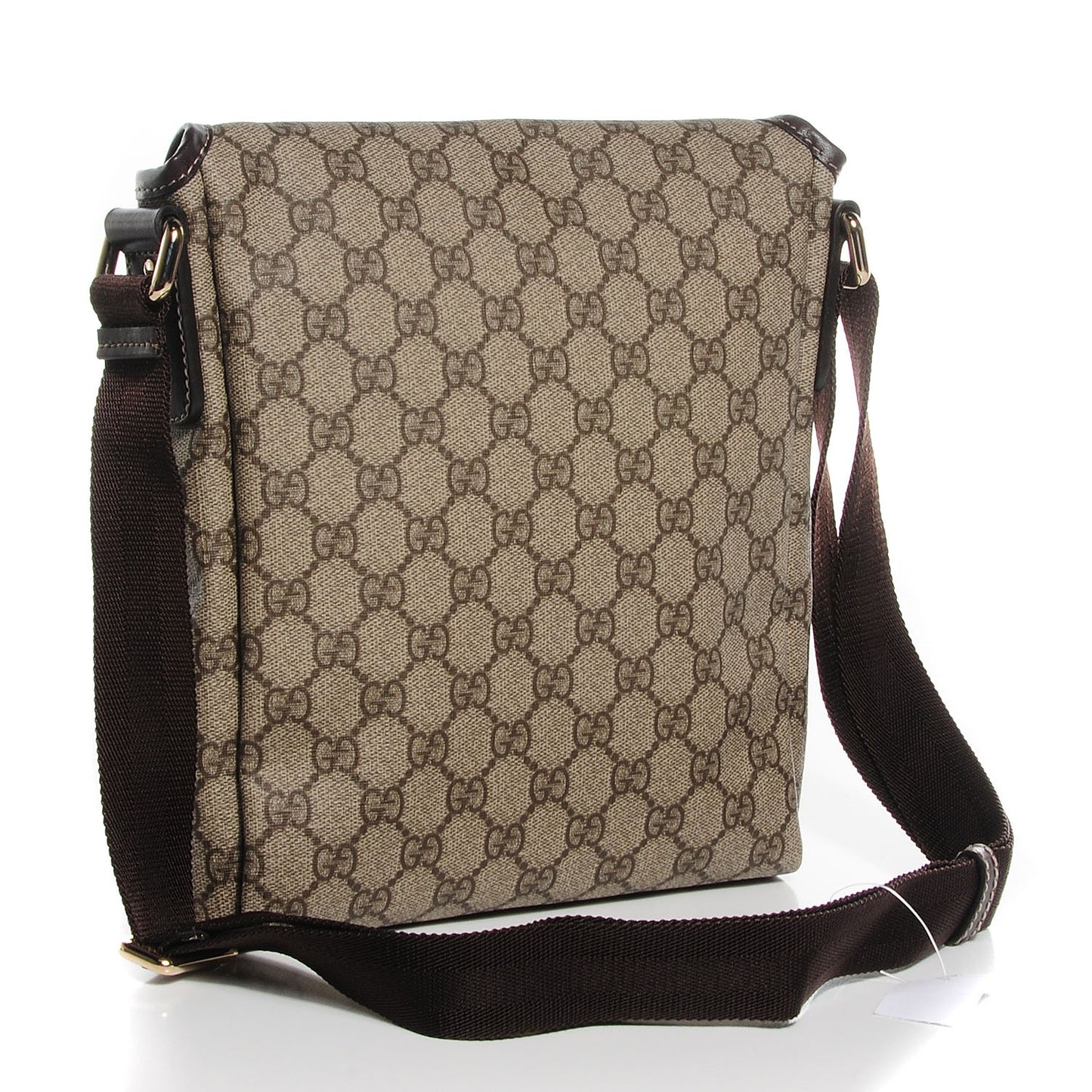 GG Plus Monogram Small Flap Messenger Bag Beige Dark Brown