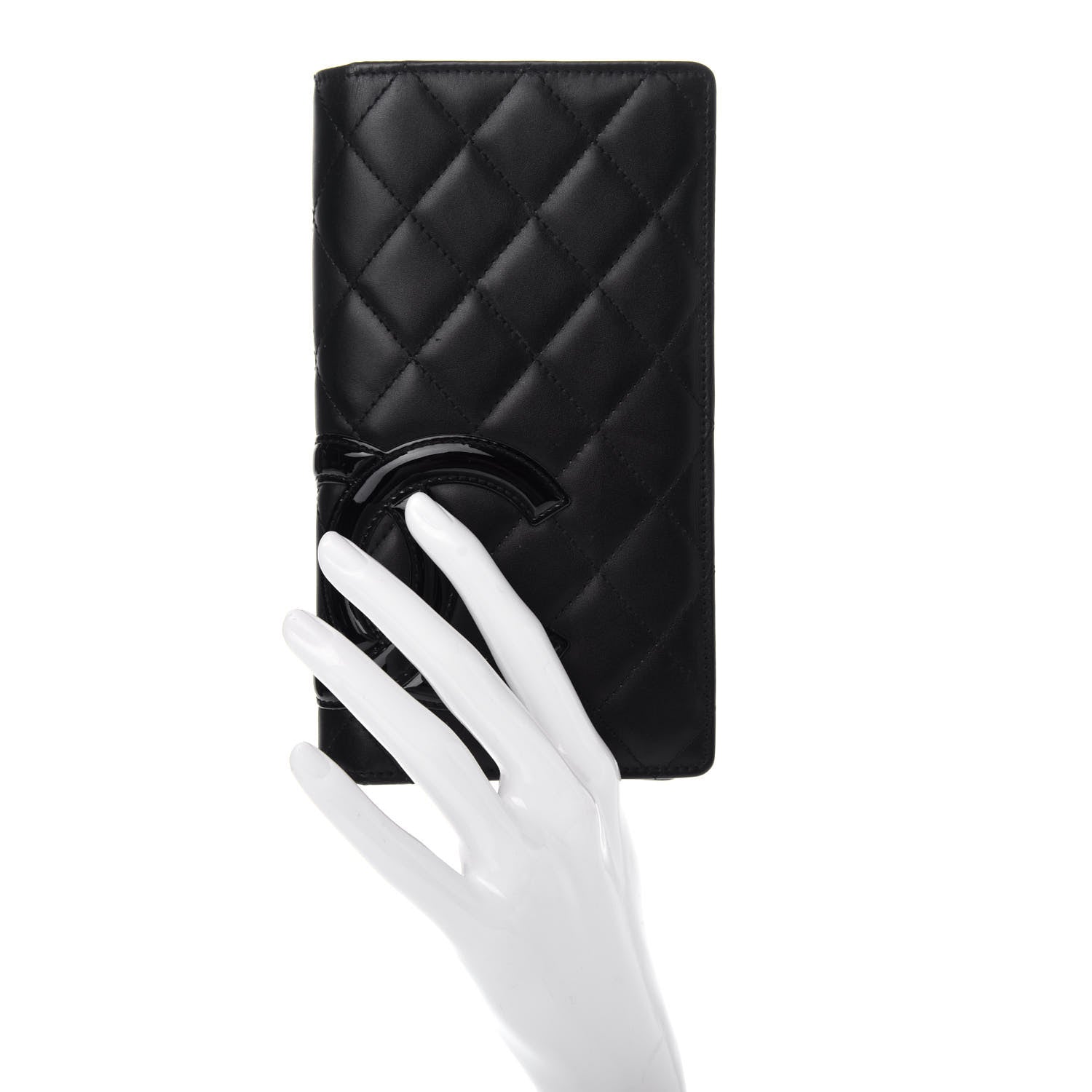 Chanel Calfskin Quilted Cambon Yen Wallet Black 2 of 9