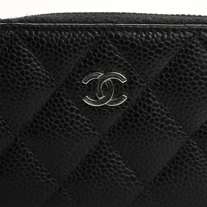 Chanel Caviar Quilted Zip Coin Purse Black 8 of 12