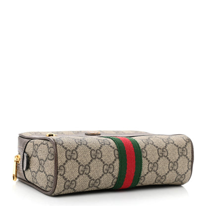 Gucci GG Supreme Monogram Web Small Ophidia Belt Bag 85 34 Dark Brown 4 of 11