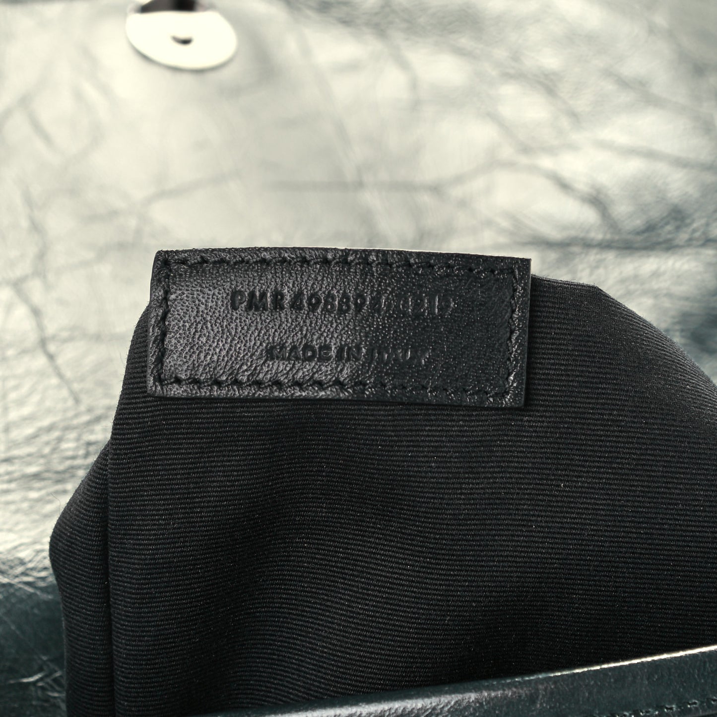 Crinkled Calfskin Matelasse Monogram Medium Niki Chain Satchel Dark Green