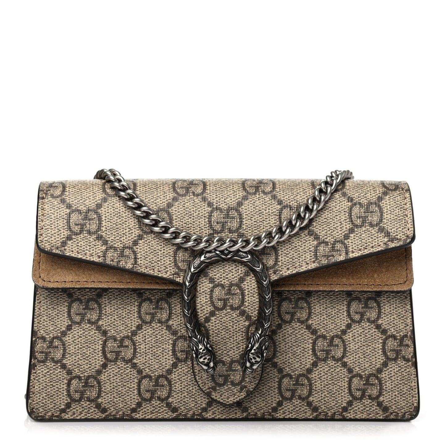 GG Supreme Monogram Super Mini Dionysus Shoulder Bag Taupe