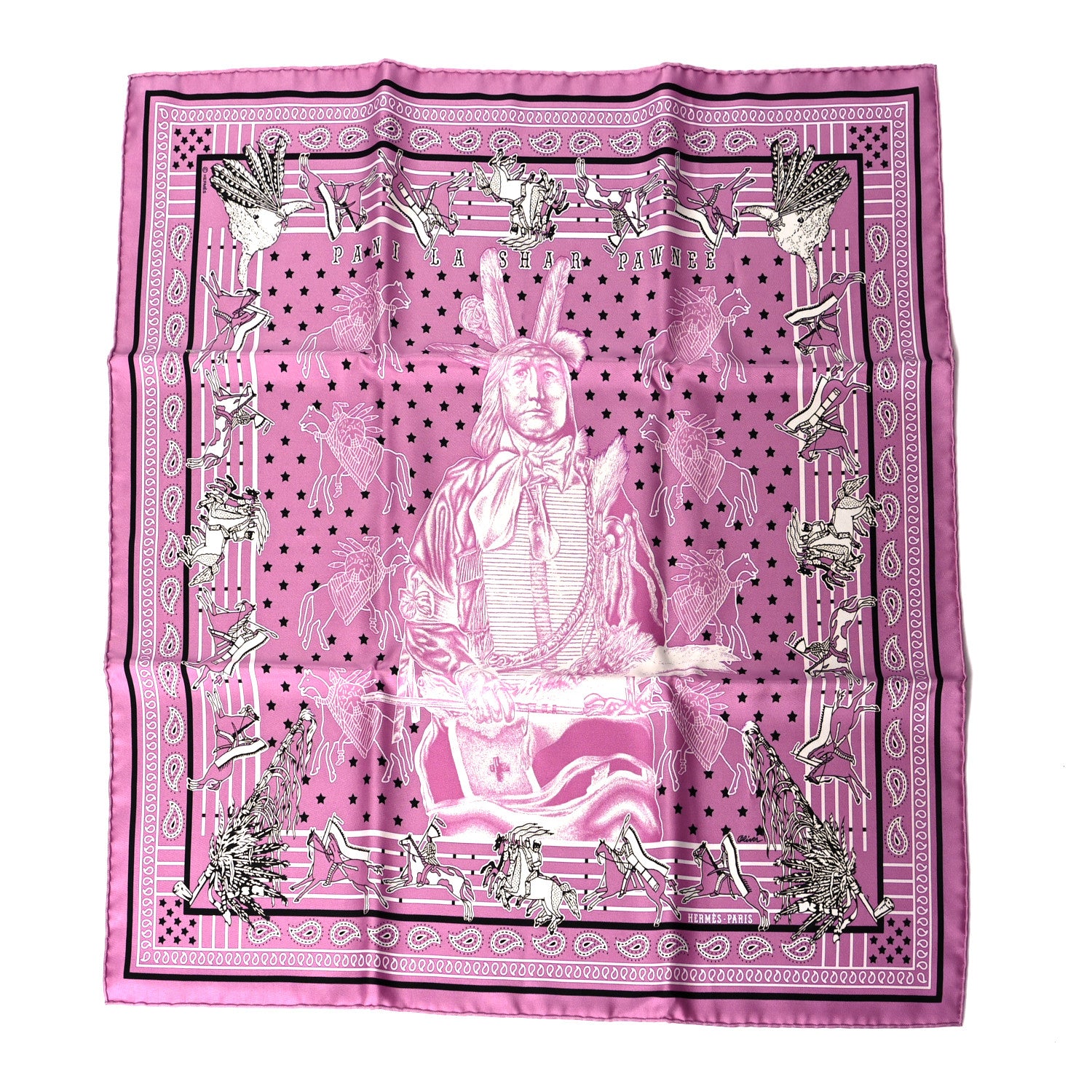 Hermes Silk Pani La Shar Pawnee Scarf 70 1 of 3