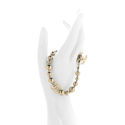 Chanel Metal Beaded CC Bracelet Gold 2 of 5