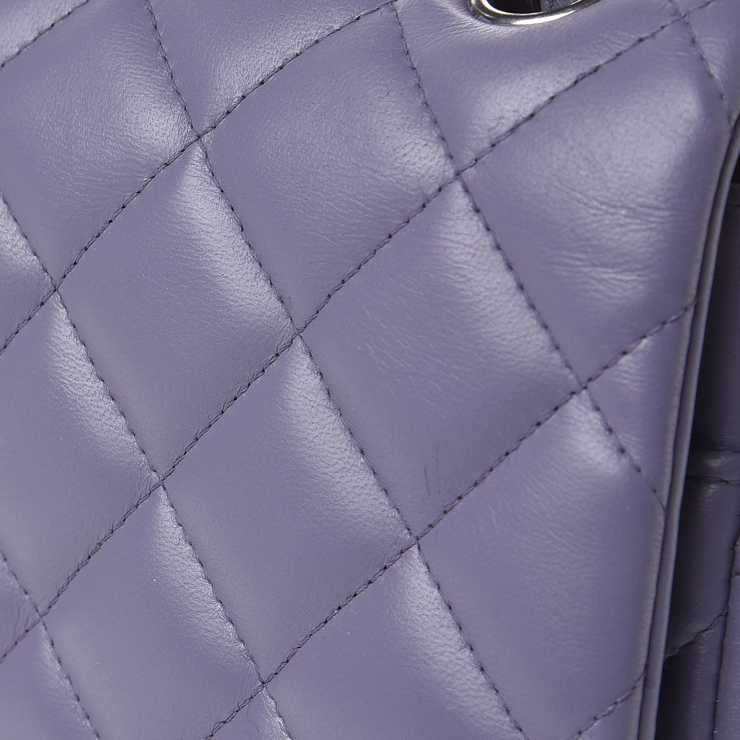 Chanel Lambskin Quilted Jumbo Double Flap Light Purple 7 of 10