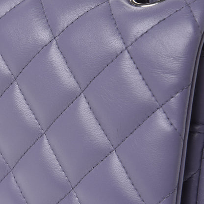 Chanel Lambskin Quilted Jumbo Double Flap Light Purple 7 of 10