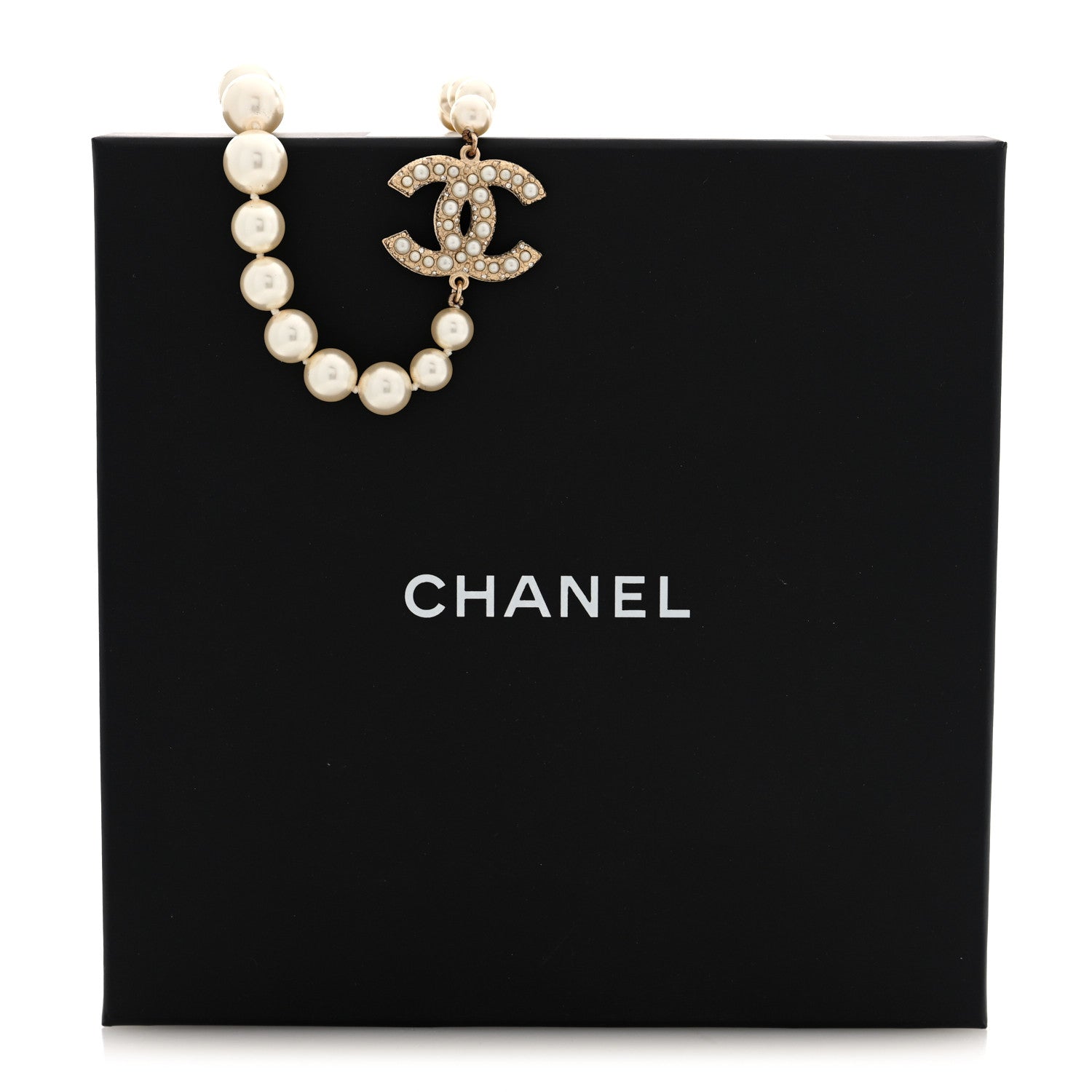 Chanel Pearl CC 100th Anniversary Necklace Light Gold 5 of 5