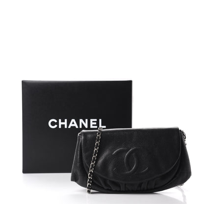 Chanel Caviar Half Moon Wallet On Chain WOC Black 12 of 12