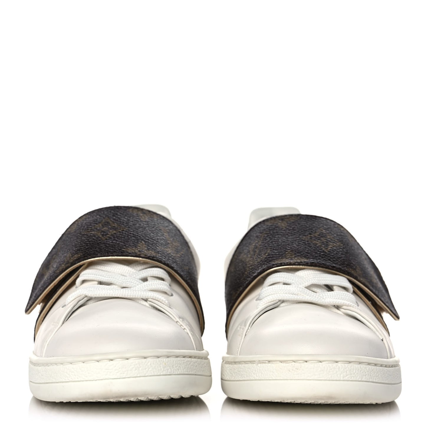 Calfskin Monogram Frontrow Sneaker 36.5 White