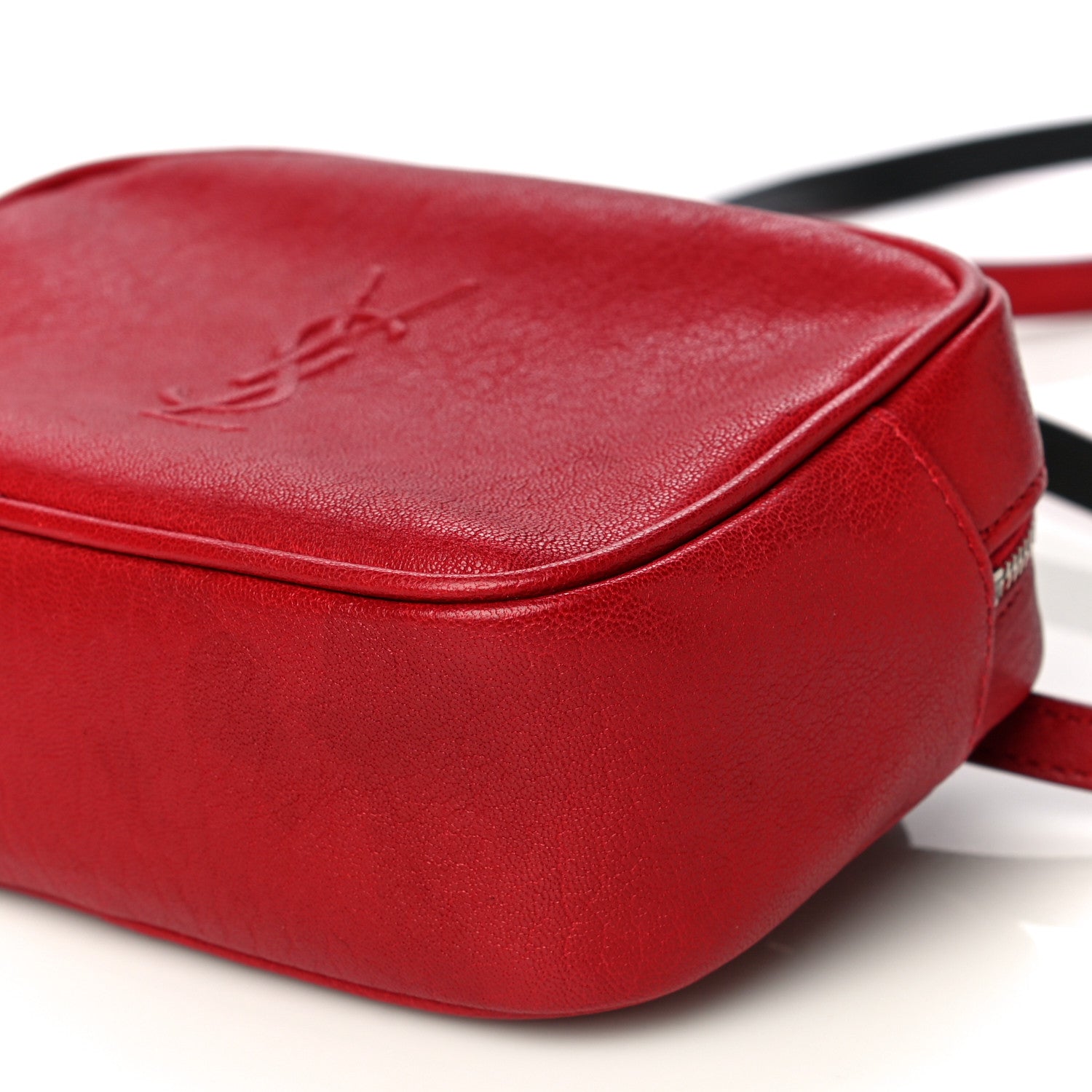 Saint Laurent Lambskin Monogram Lou Belt Bag Red 9 of 12
