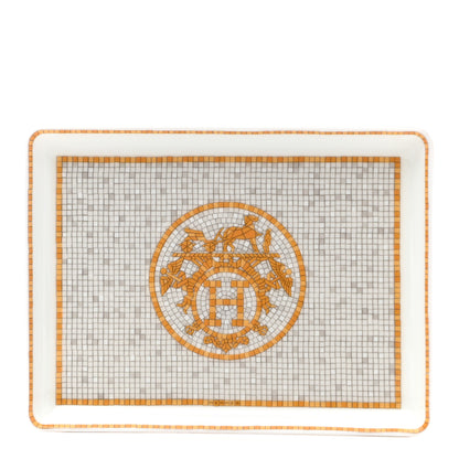 Hermes Porcelain Mosaique au 24 Gold Sushi Plate 1 of 6