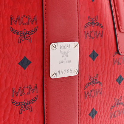 MCM Visetos Large Liz Reversible Shopper Tote Ruby Red 10 of 13