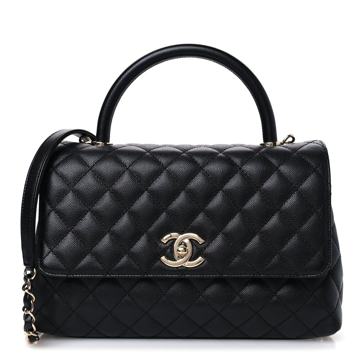 Chanel Caviar Quilted Small Coco Handle Flap Black 1 of 11