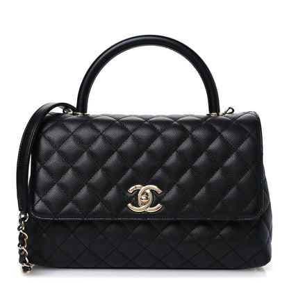 Chanel Caviar Quilted Small Coco Handle Flap Black 1 of 11