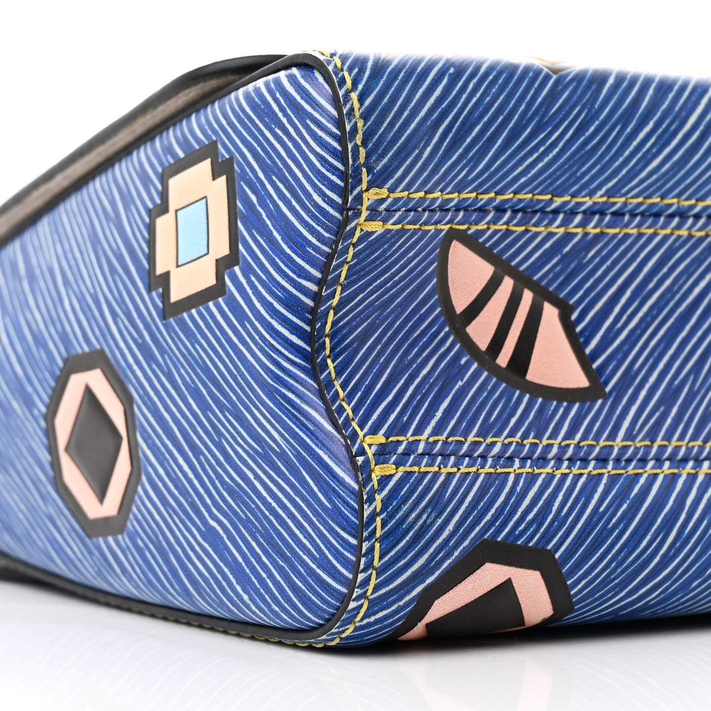 Epi Azteque Twist Shoulder Bag MM Denim Light