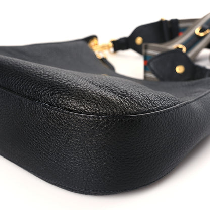 Prada Vitello Phenix Zippered Messenger Hobo Black 8 of 8