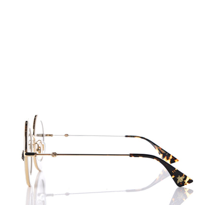 Gucci Metal L'Aveugle Par Amour Round Frame Sunglasses GG0113S White 3 of 8