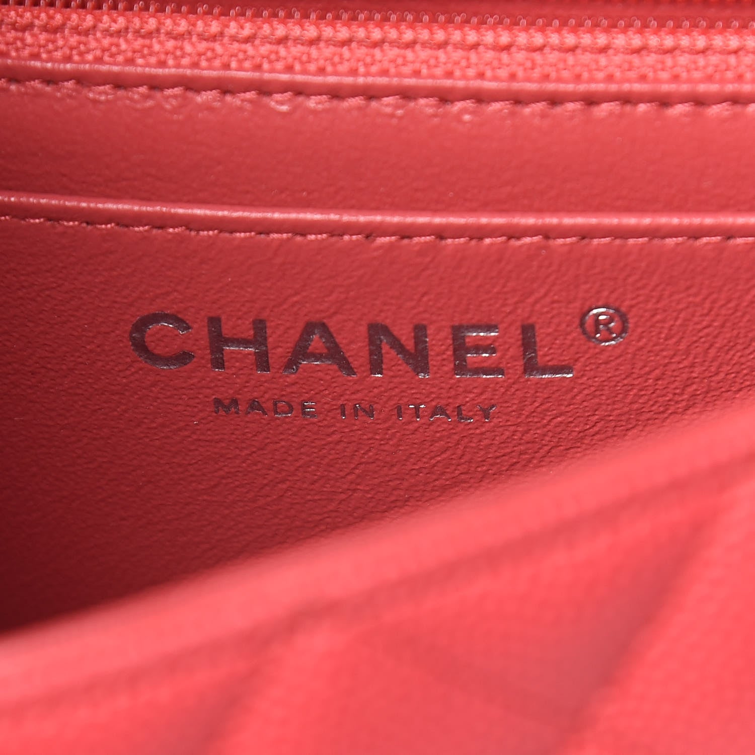 Chanel Caviar Quilted Mini Rectangular Flap Light Red 9 of 11