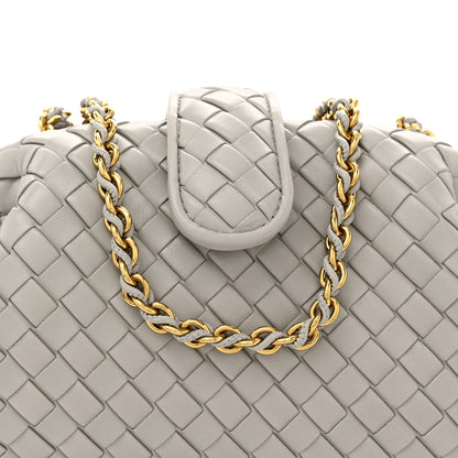 Bottega Veneta Nappa Intrecciato Small The Lauren 1980 Clutch With Chain Sterling 8 of 10