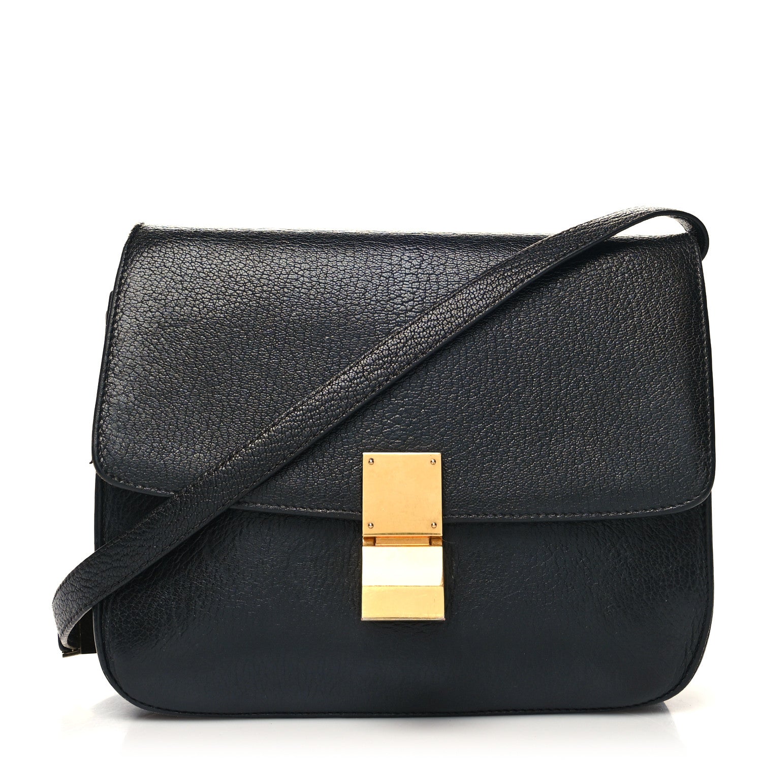 Celine Goatskin Medium Classic Box Flap Bag Black 1 of 15