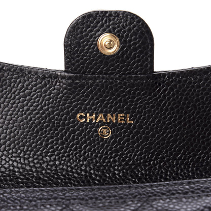 Chanel Caviar Quilted Flap Card Holder Wallet Black 7 of 10