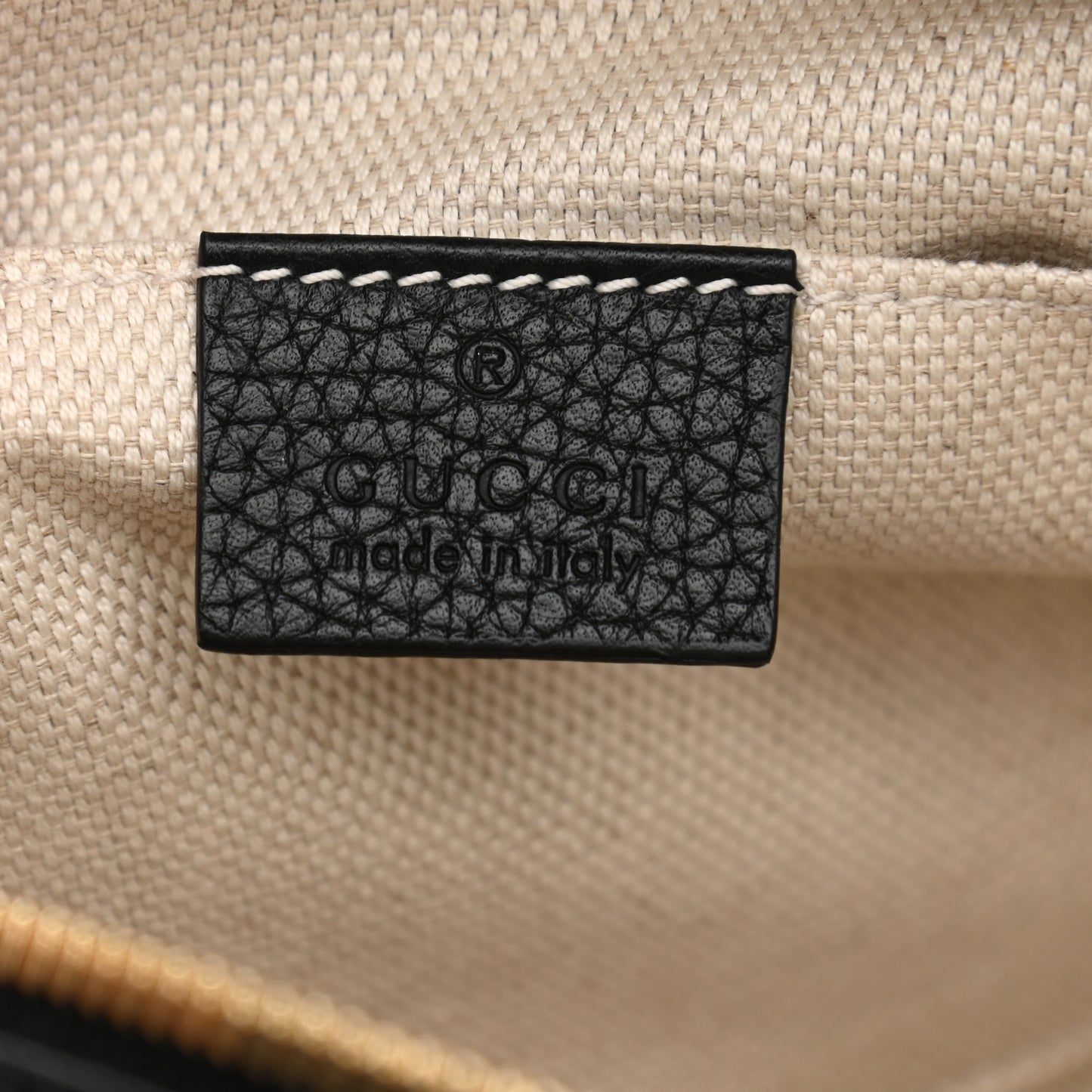 Pebbled Calfskin Small Soho Disco Bag Black