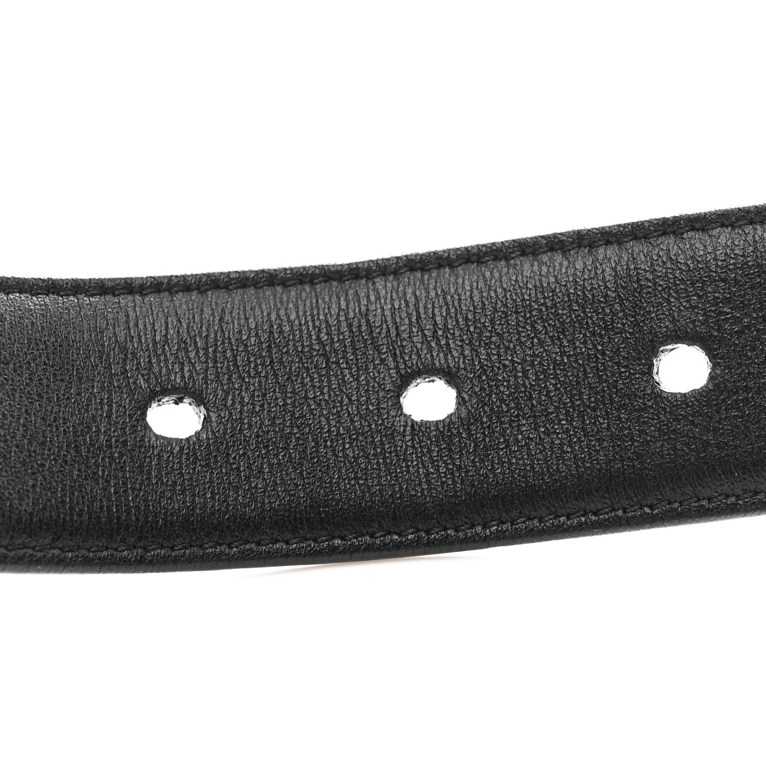 Saint Laurent Smooth Calfskin Monogram Square Buckle Belt 70 28 Black 5 of 6