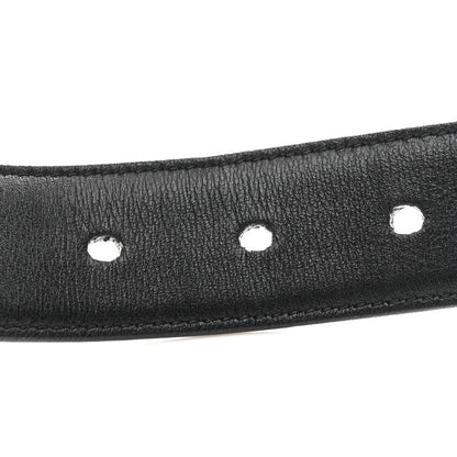 Saint Laurent Smooth Calfskin Monogram Square Buckle Belt 70 28 Black 5 of 6