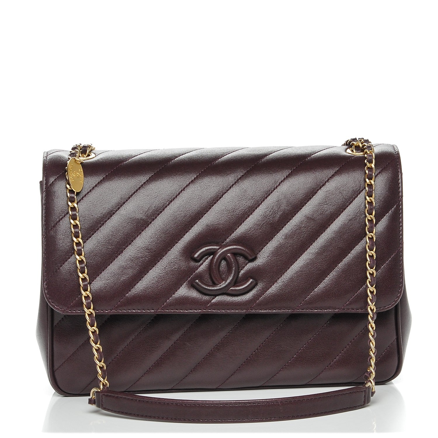Chanel Lambskin Quilted Coco Vintage Jumbo Flap Purple 1 of 8