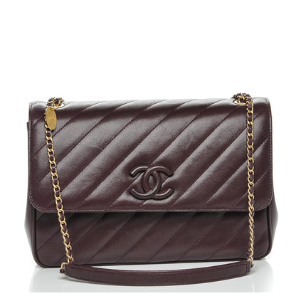 Chanel Lambskin Quilted Coco Vintage Jumbo Flap Purple 1 of 8