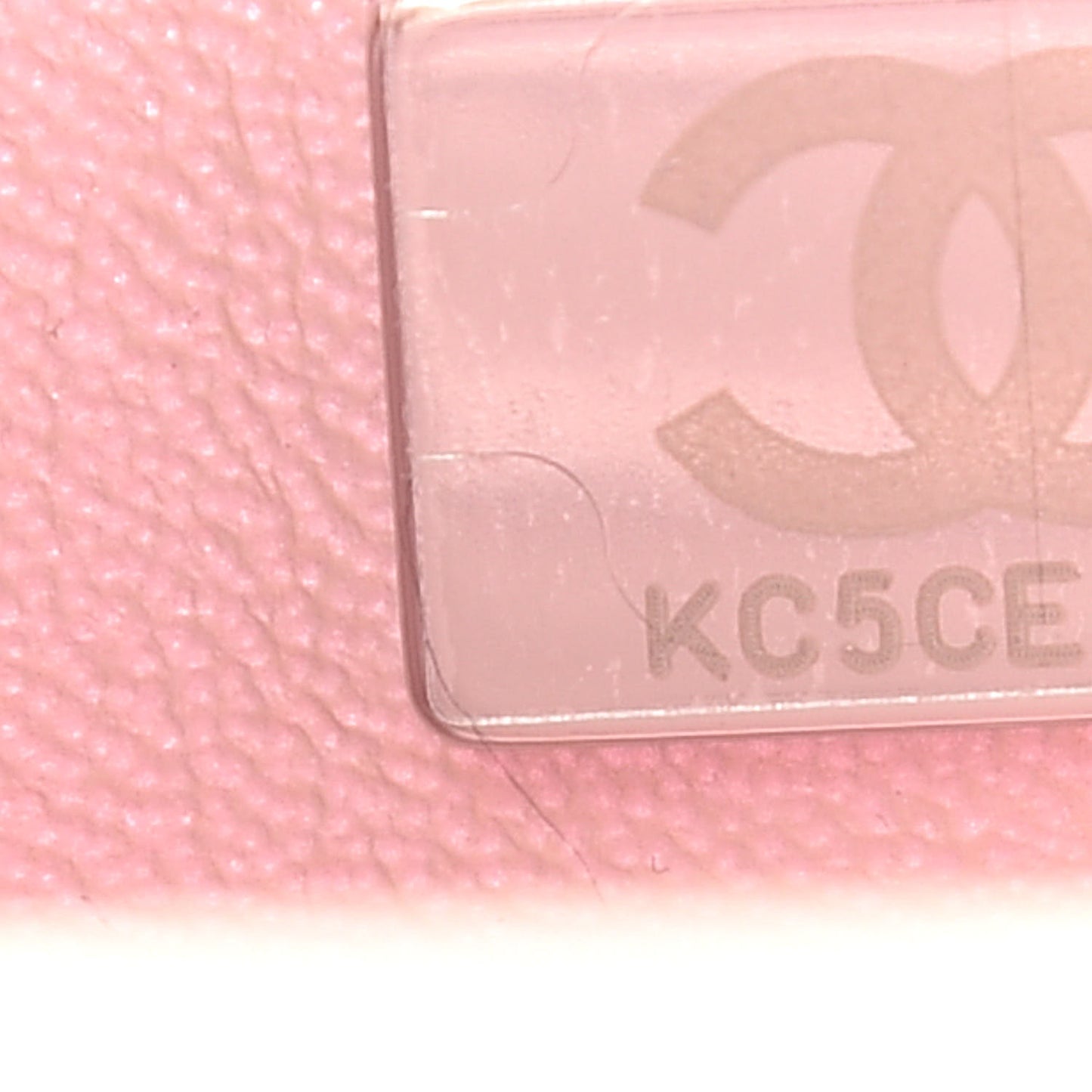 Iridescent Calfskin Quilted Mini Rectangular Flap Pink