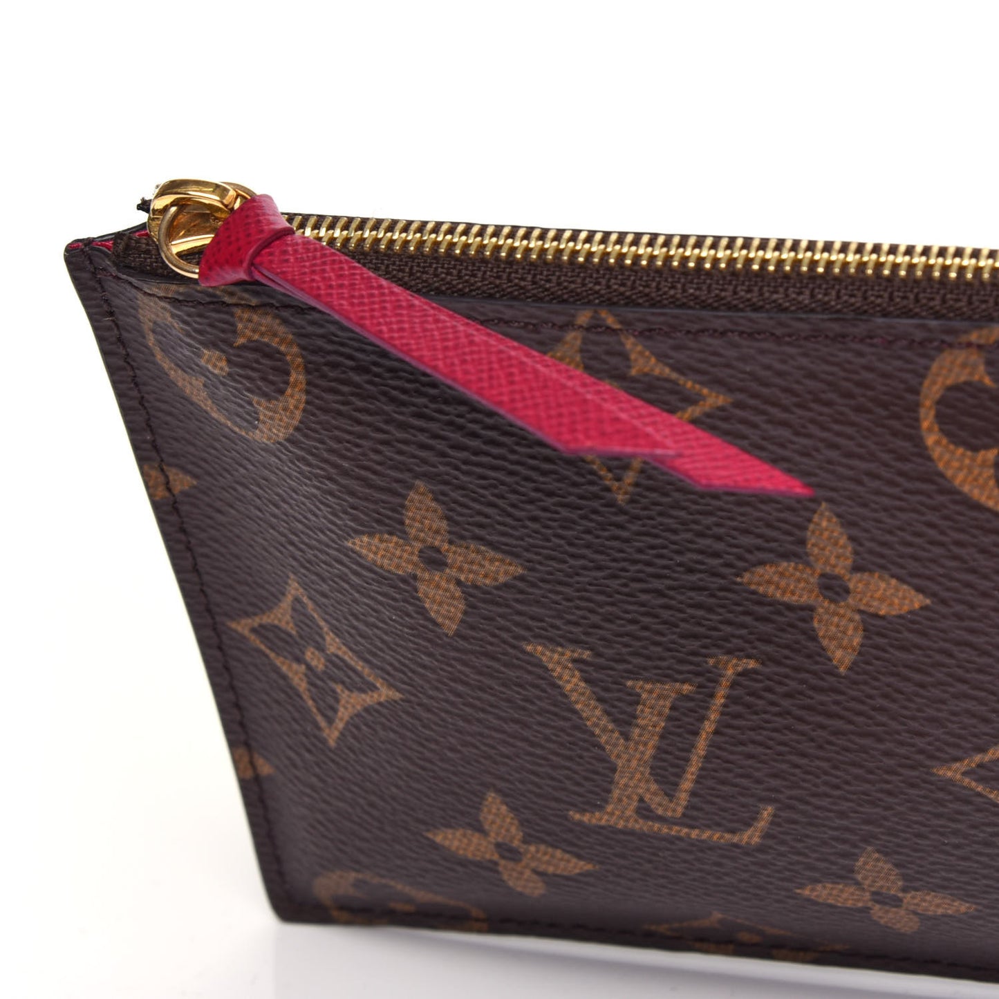 Monogram Felicie Chain Wallet Zippered Insert Fuchsia