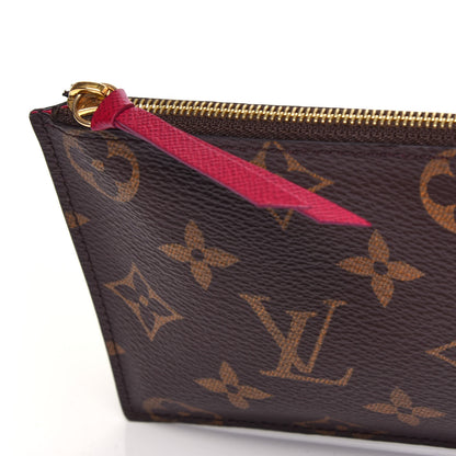 Louis Vuitton Monogram Felicie Chain Wallet Zippered Insert Fuchsia 8 of 9
